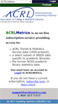 Mobile Screenshot of acrlmetrics.com